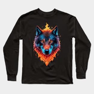 fire and wolf Long Sleeve T-Shirt